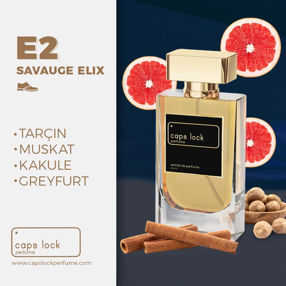 CAPS LOCK PERFUME E2-(CD-Sauvage Elixir Muadili) 55 ml.