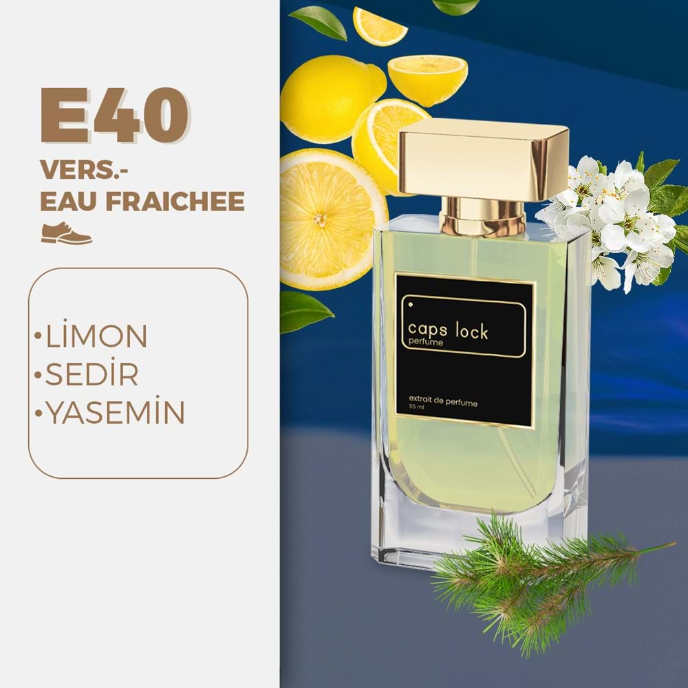 CAPS LOCK PERFUME E40-(Versace-Eau Fraiche Muadili) 55 ml.