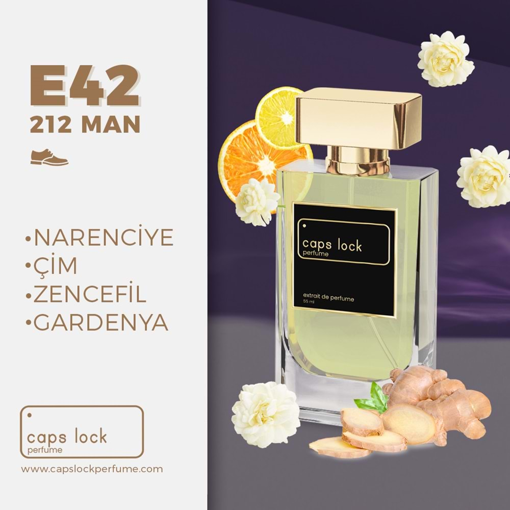 CAPS LOCK PERFUME E42-(Carolina Herrera-212 Men Muadili) 55 ml.