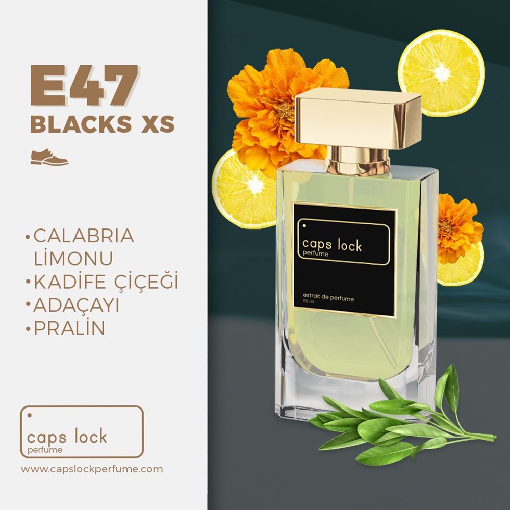 CAPS LOCK PERFUME E47-(Paco Rabanne-Black XS Muadili) 55 ml.