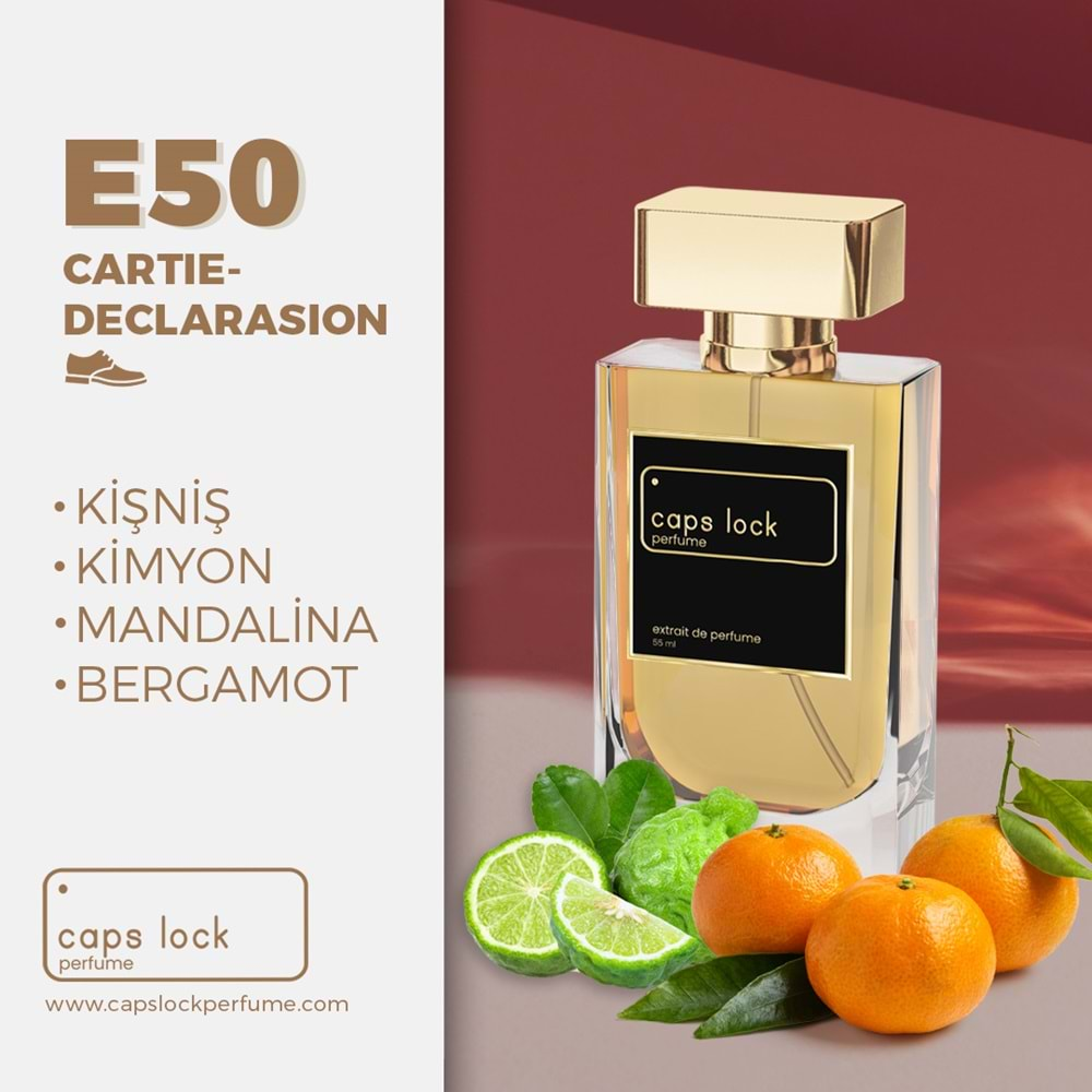 CAPS LOCK PERFUME E50-(Cartier-Declaration Muadili) 55 ml.