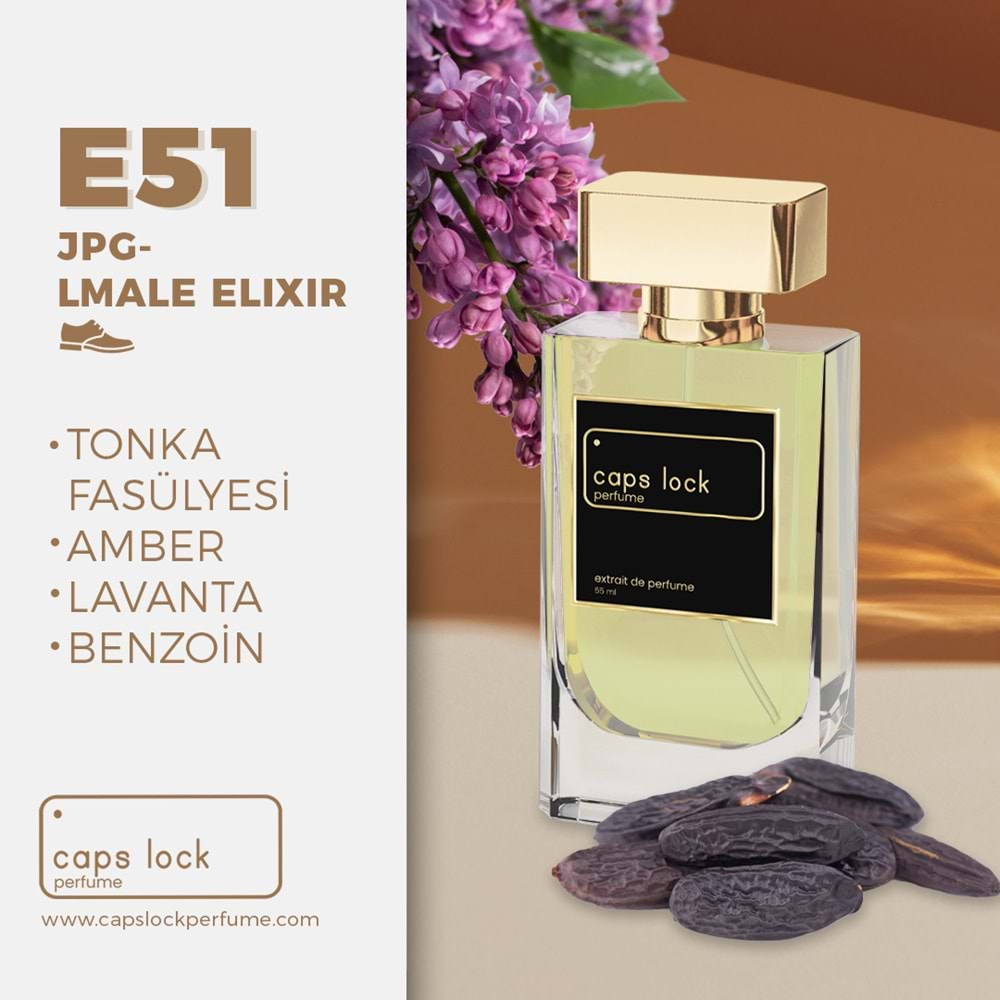 CAPS LOCK PERFUME E51-(JPG-Le Male Elixir Muadili) 55 ml.