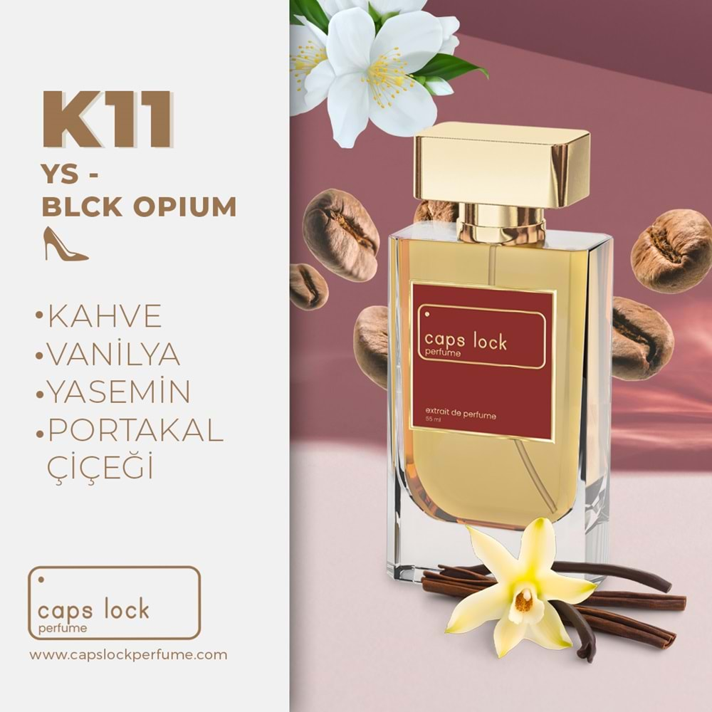 CAPS LOCK PERFUME K11-(YSL-Black Opium Muadili) 55 ml.