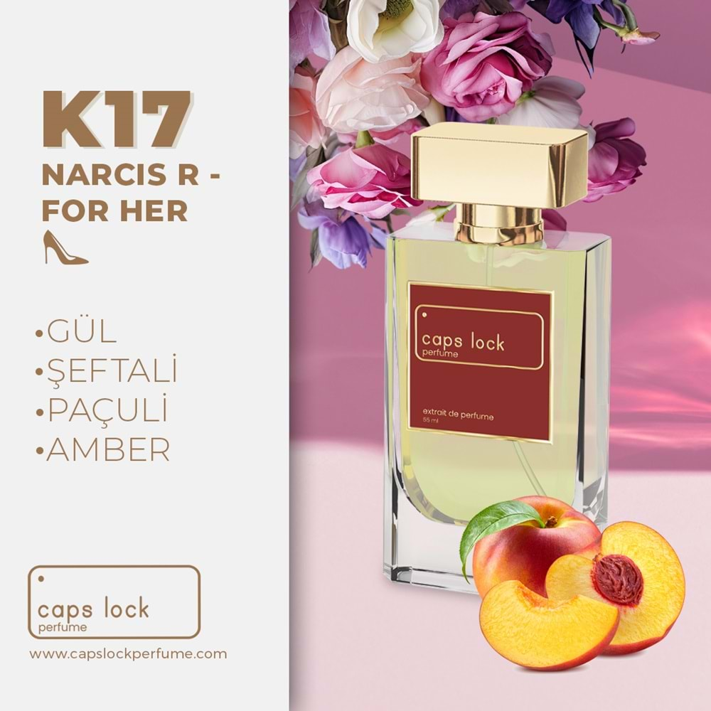 CAPS LOCK PERFUME K17-(Narciso Rodriguez-For Her Muadili) 55 ml.