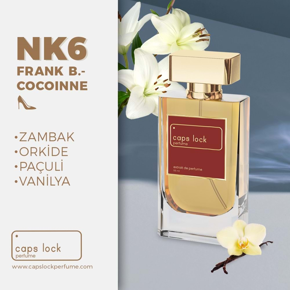 CAPS LOCK PERFUME NK6-(Franck Boclet-Cocaine Muadili) 55 ml.