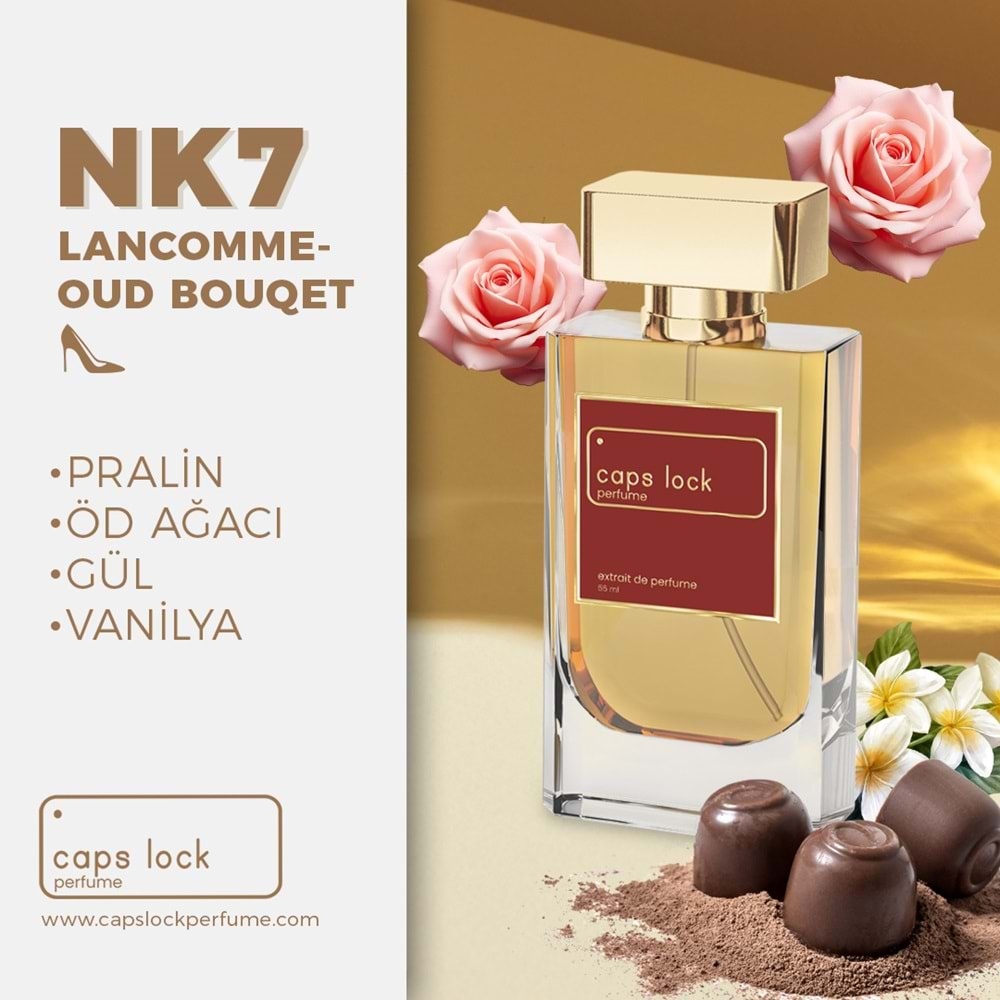 CAPS LOCK PERFUME NK7-(Lancome-Oud Bouquet Muadili) 55 ml.