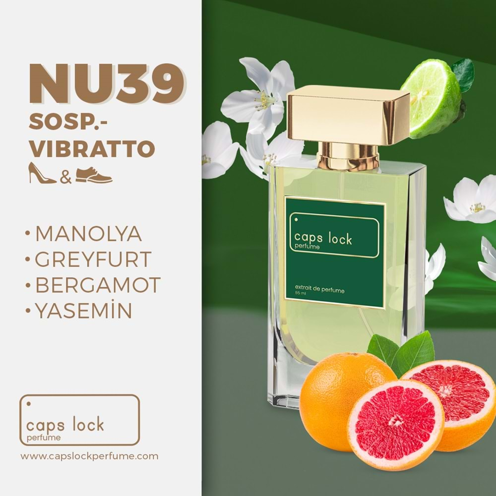 CAPS LOCK PERFUME NU39-(Sospiro-Vibrato Muadili) 55 ml.