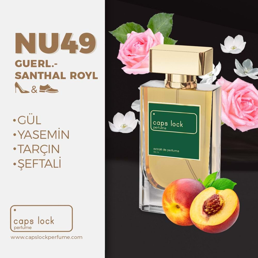 CAPS LOCK PERFUME NU49-(Guerlain-Santal Royal Muadili) 55 ml.