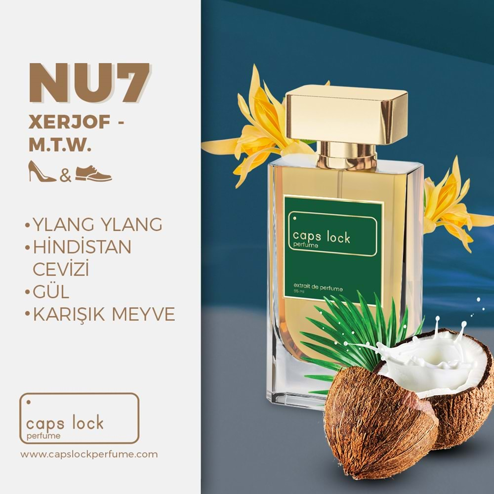 CAPS LOCK PERFUME NU7-(Xerjoff-More Than Words Muadili) 55 ml.