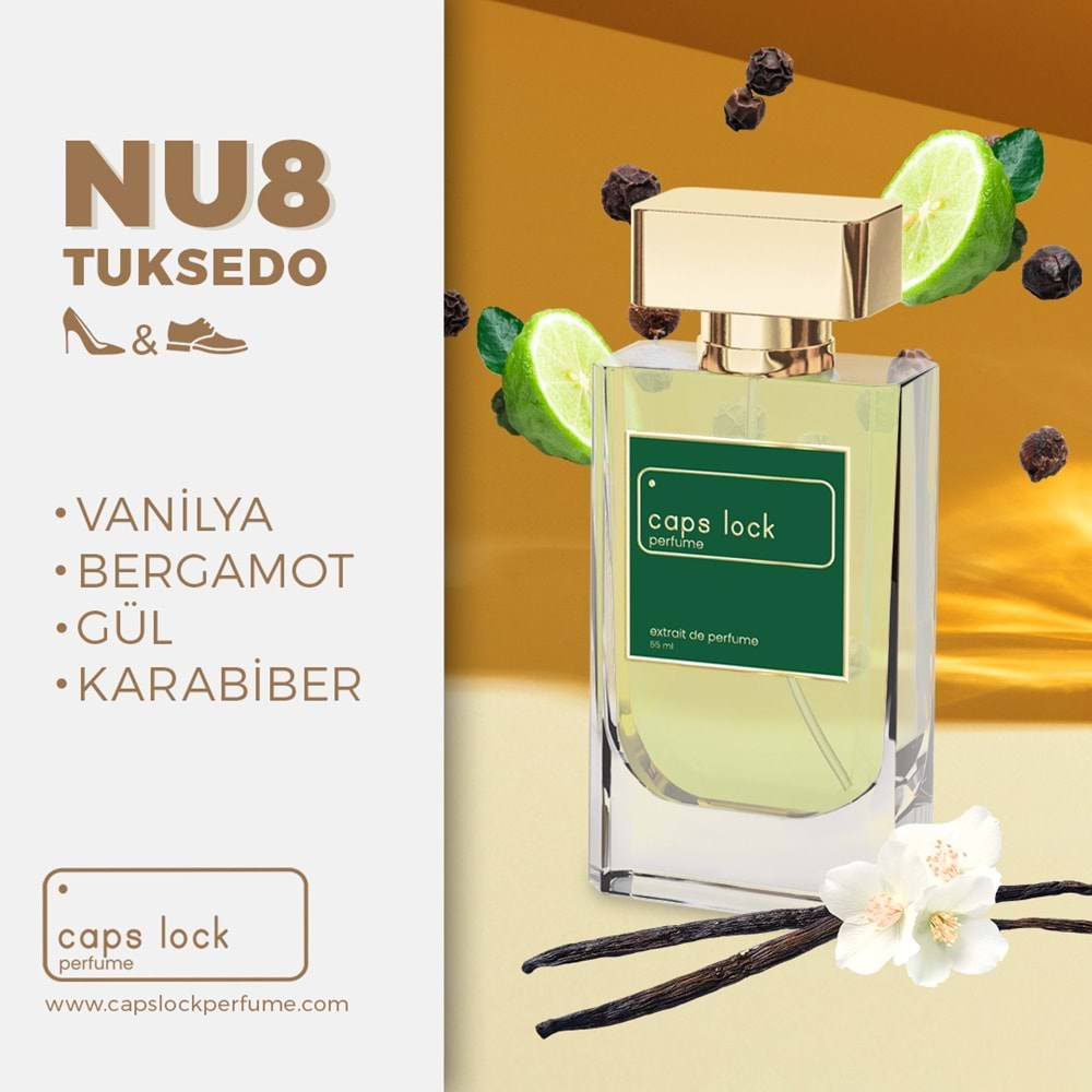 CAPS LOCK PERFUME NU8-(YSL-Tuxedo Muadili) 55 ml.