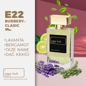 CAPS LOCK PERFUME E22-(Burberry-Burberry Classic Muadili) 55 ml.